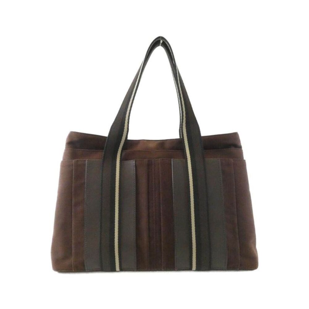 Hermes Troca Horizontal MM Canvas Calfskin Shoulder Bag